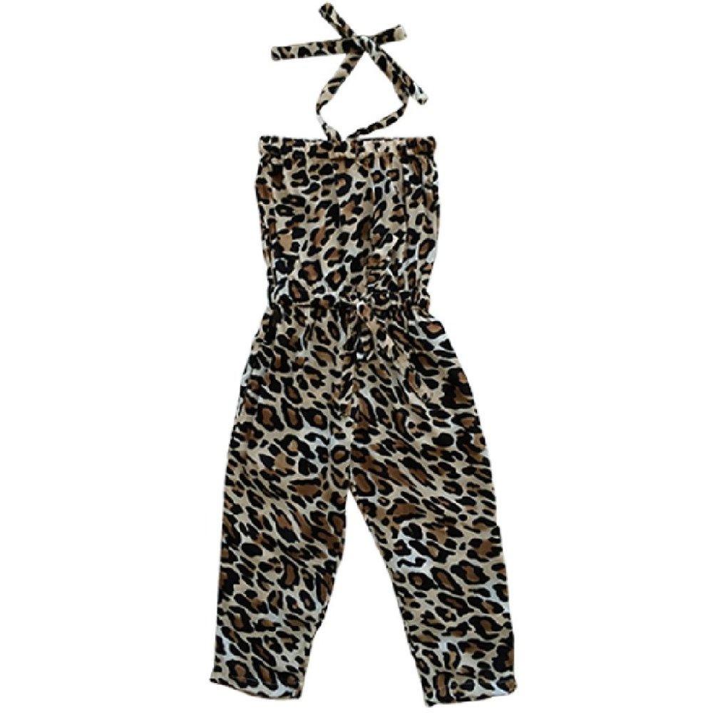 How To Kiss A Frog Little Girl's Leopard Jumpsuit